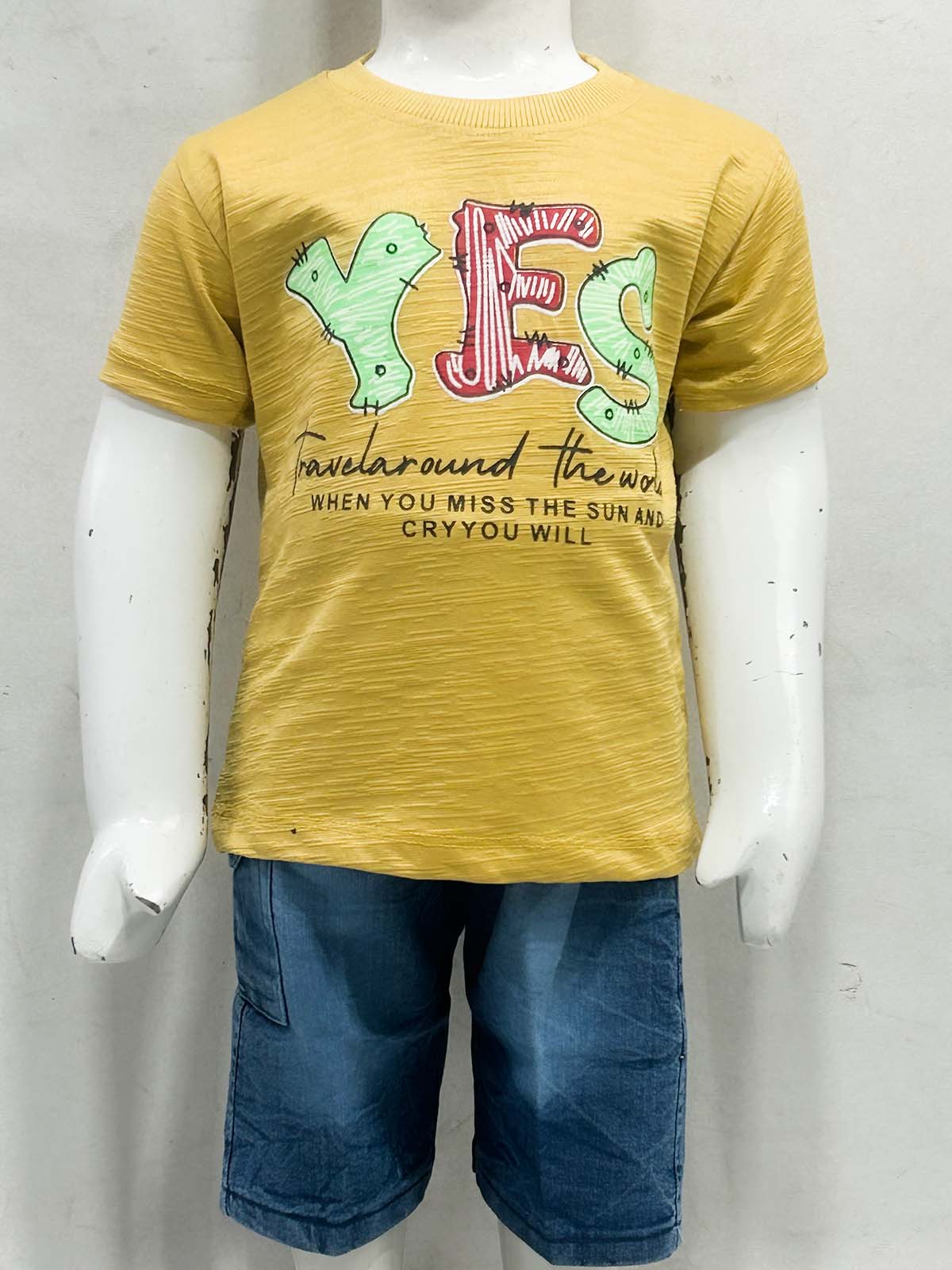 1Yr - 4Yrs Yes Mustard Suit For Kids RZ BS737