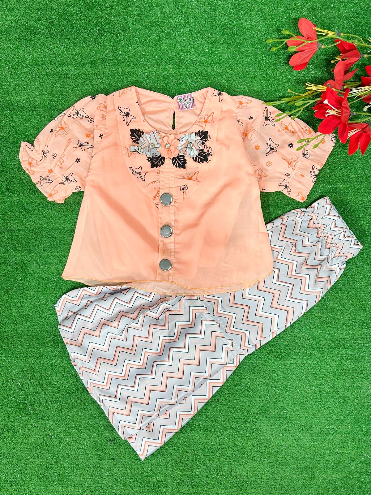 0Mth - 4Yrs Peach Suit For Girls WG GS368