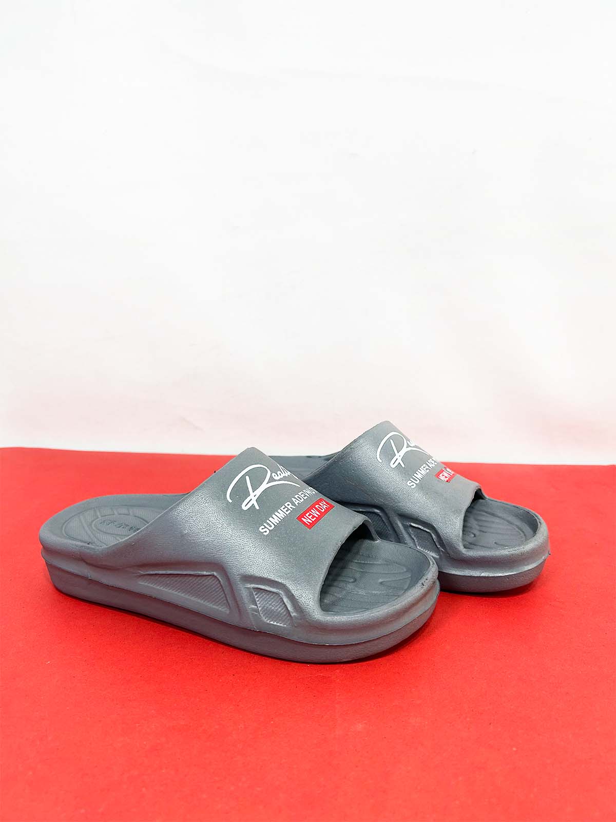 4Yrs - 13Yrs Grey Casual Soft Slippers for Kids KS35