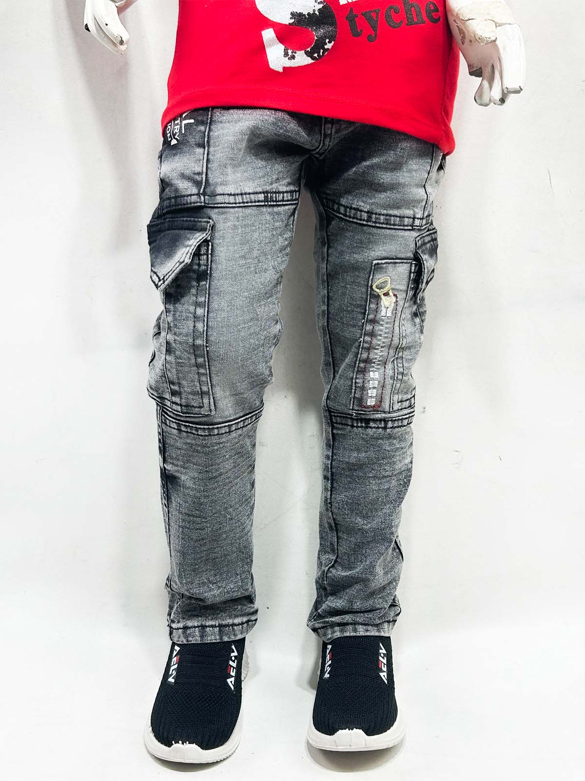 5Yrs - 16Yrs Dark Grey Denim Jeans For Boys BJ39