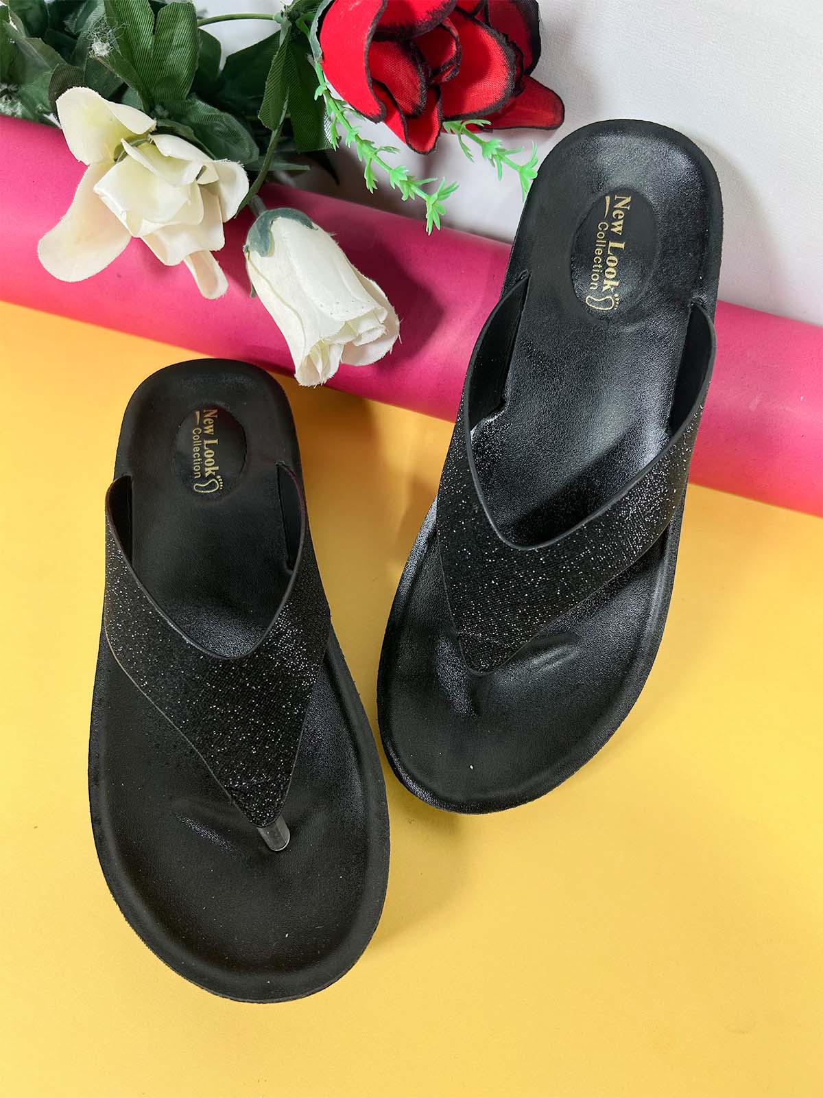 Black Casual Slipper for Women WS49