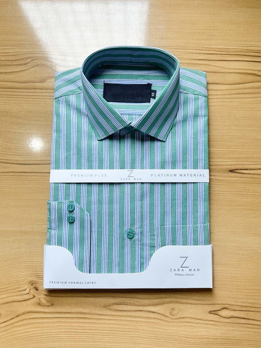 Green Lines Formal Dress Shirt For Men MFS560
