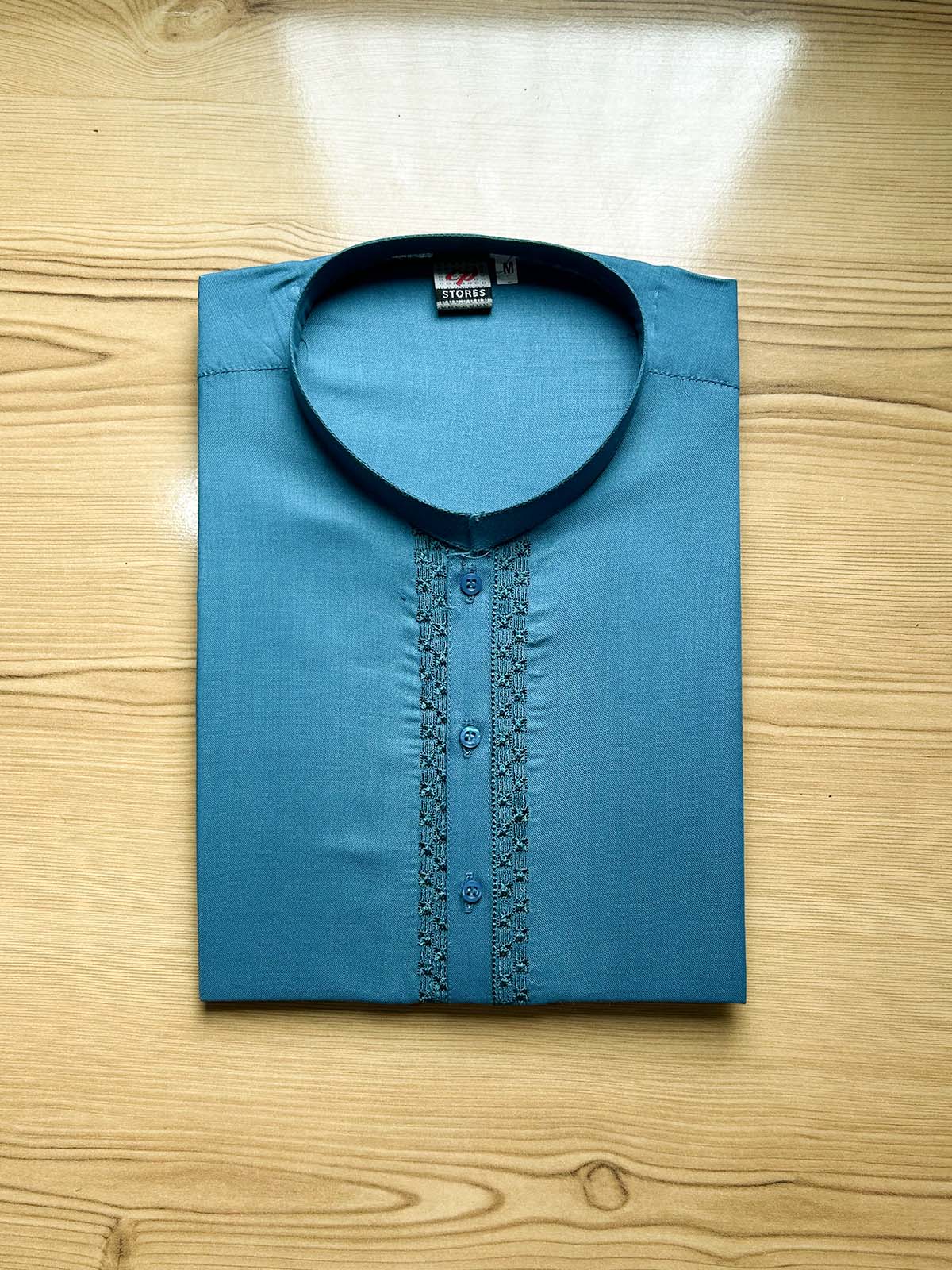 Teal Embroidery Kurta for Men MK21