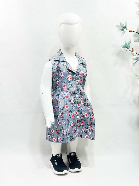 1Yr - 9Yrs Grey Frock For Girls NG GF40