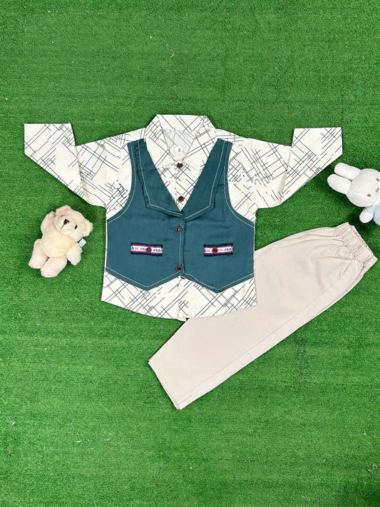 3Mth - 9Mth Green Baba Suit For Newborns NBS634