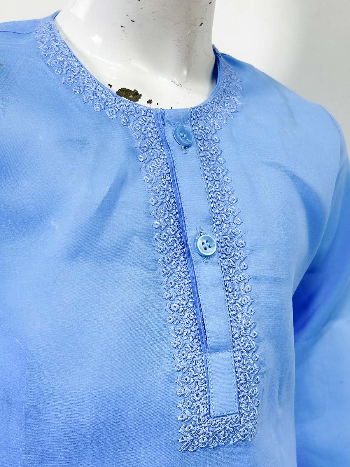 2Yrs - 14Yrs AB Sky Blue Boys Kurta Shalwar Cotton BKS151