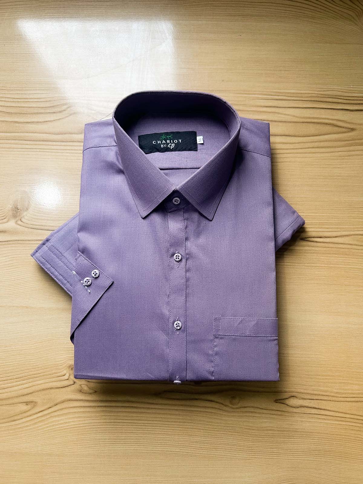 027C-3 MSK526 Purple Stitched Suit Shirt Collar Kameez Shalwar For Men