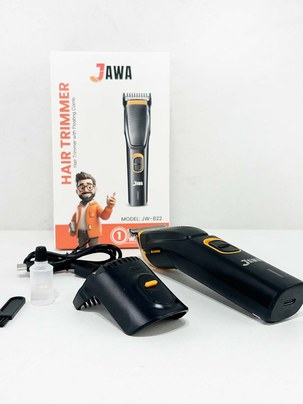 JW-822 Hair Trimmer With Floating Comb