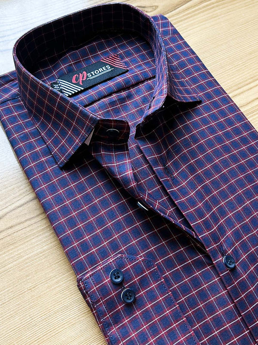 Purple Box Formal Dress Shirt For Men MFS457