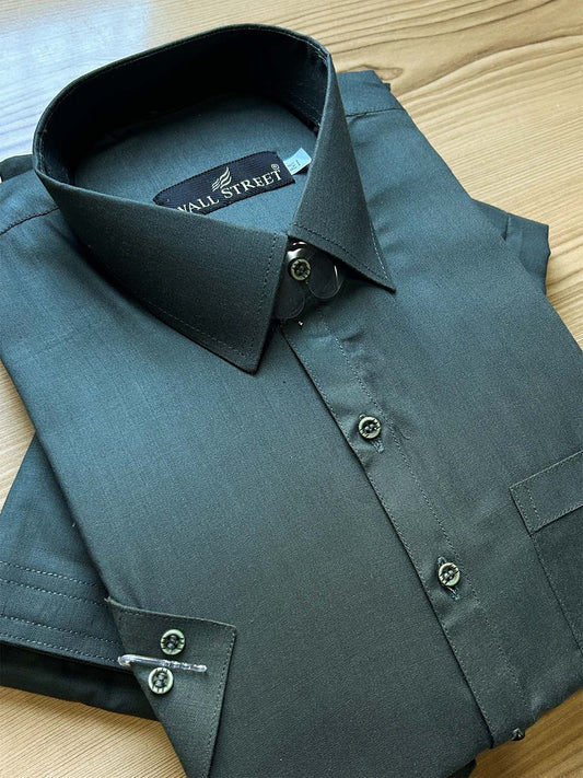 952-4 Green Stitched Suit Shirt Collar Kameez Shalwar For Men MSK418