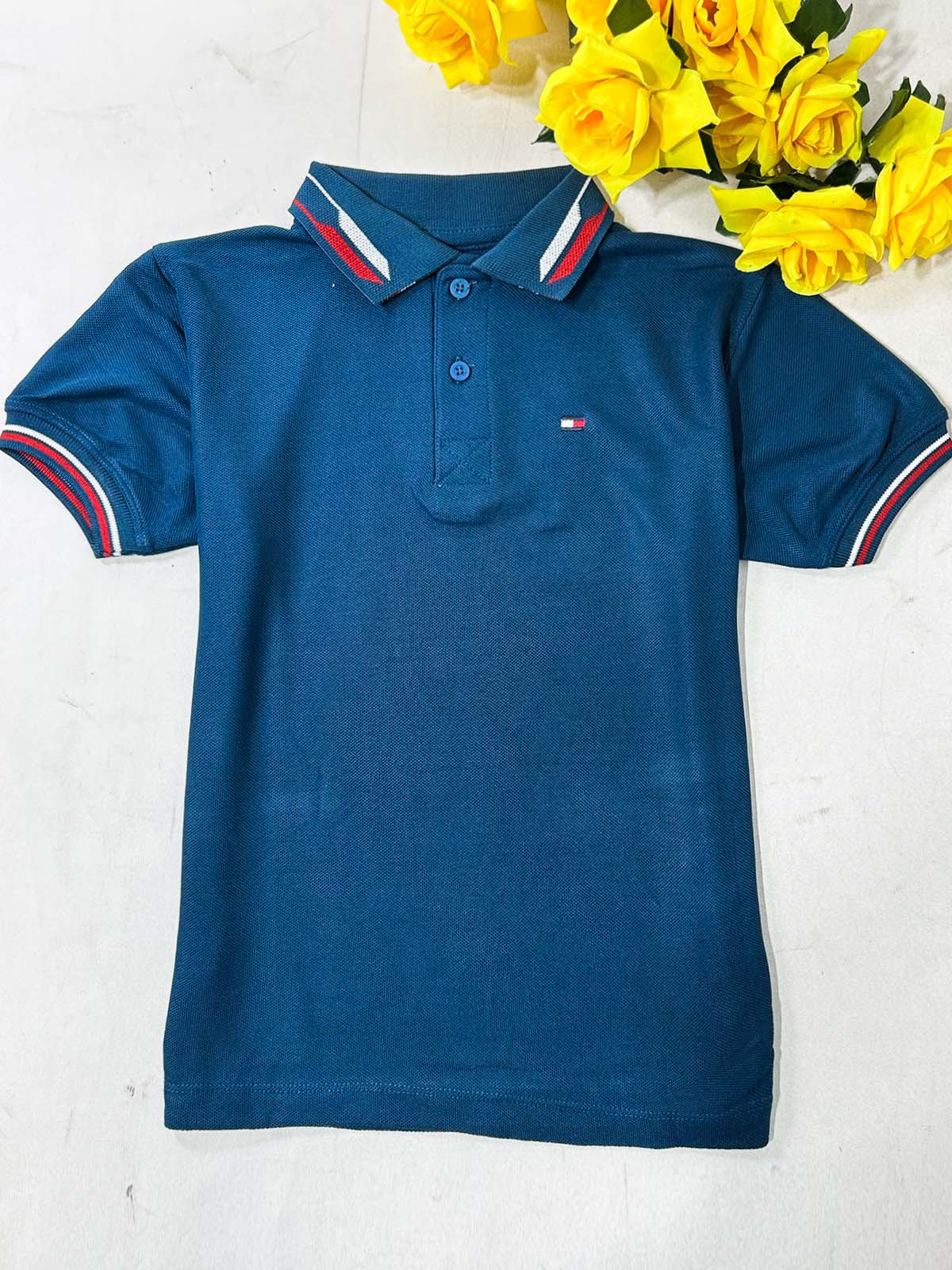 4Yrs - 8Yrs Blue Polo T-Shirt For Boys BTS155
