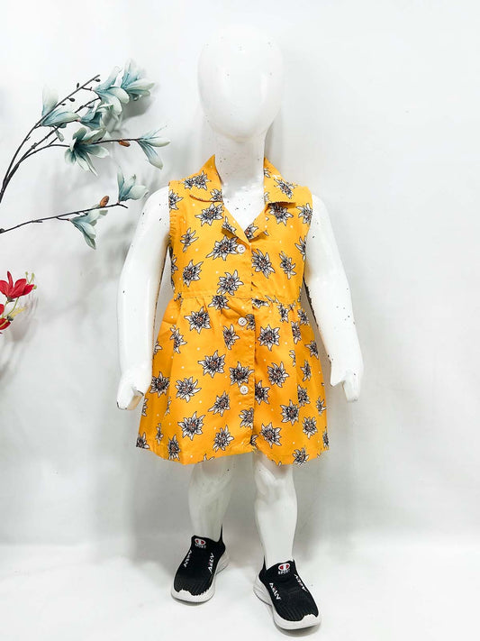 1Yr - 9Yrs Orange Frock For Girls NG GF52