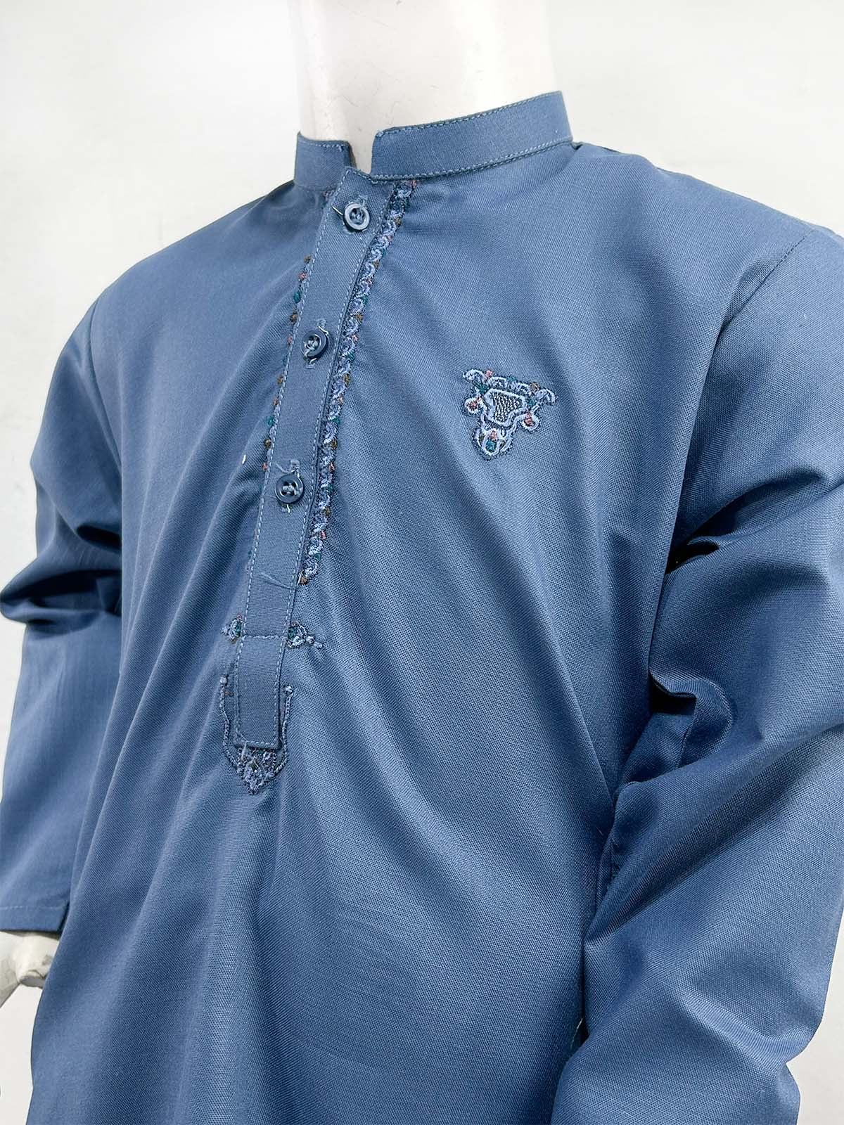 2Yrs - 17Yrs Blue Kameez Shalwar Suit For Boys AM BKS167