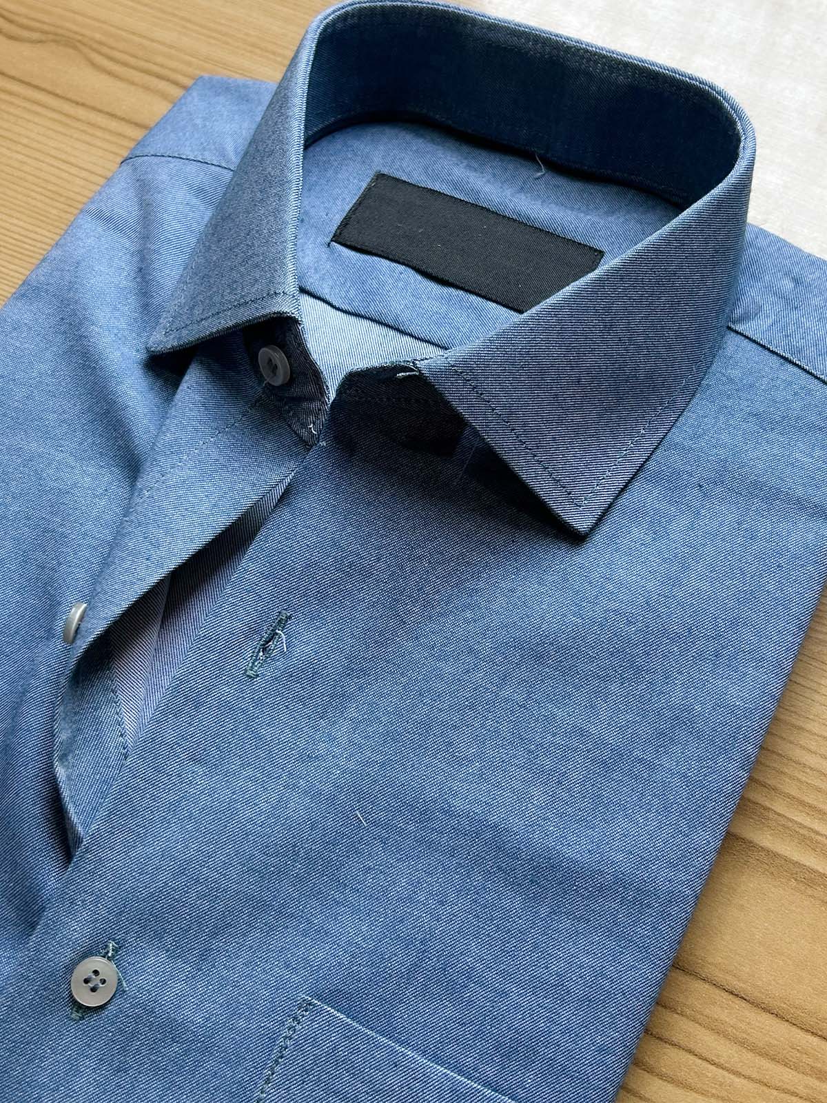 G Blue Premium Formal Dress Shirt For Men MFS496