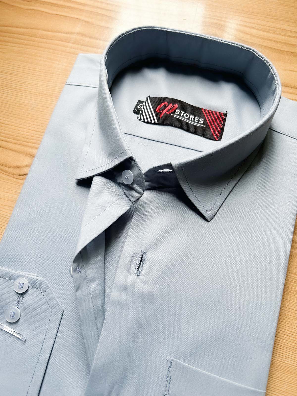 MFS581 Light Grey Formal Dress Shirt For Men