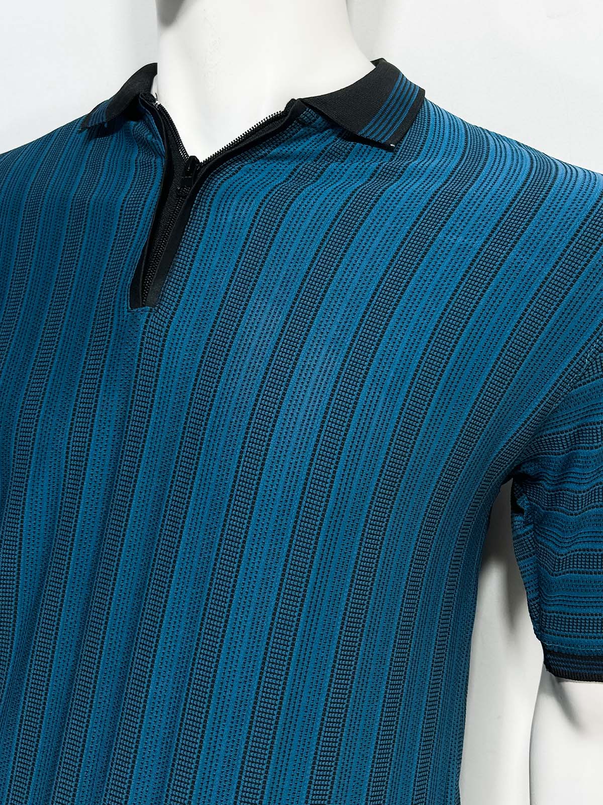 Blue Striped Polo T-Shirt For Men MTS490