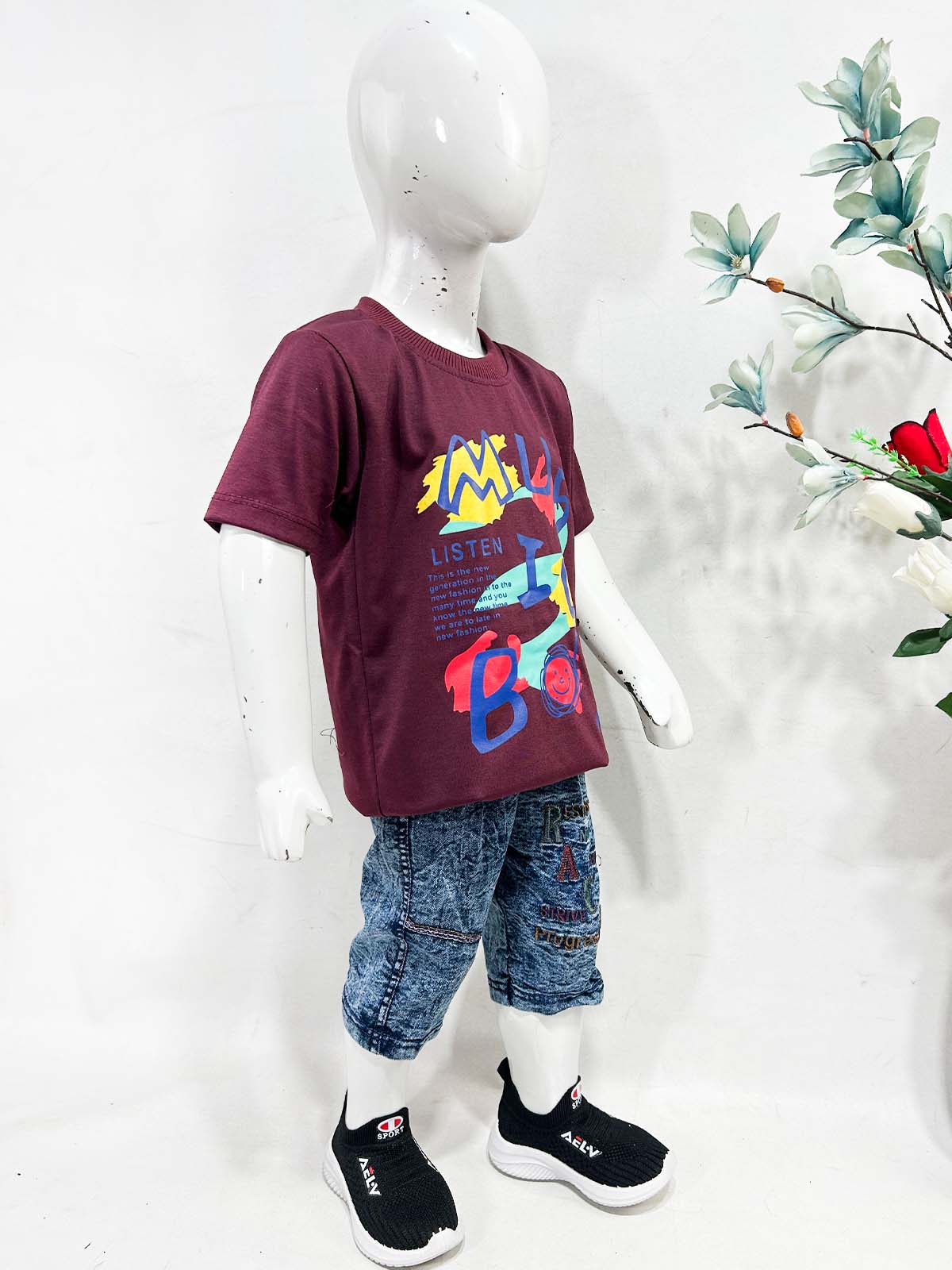 1Yr - 4Yrs Boy Burgundy Suit For Kids RZ BS663
