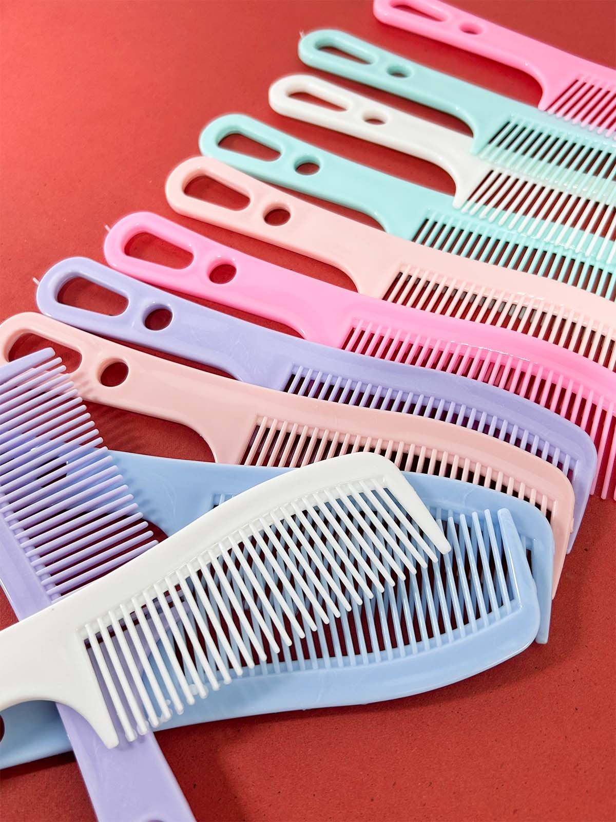 Pack of 12 Colorful Hair Comb