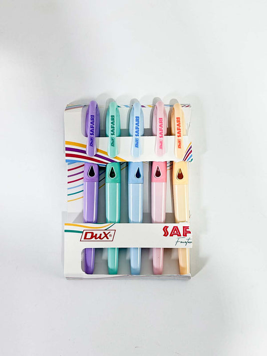 Pack Of 5 Multicolor Dux Safari Ink Pen DX-288 PB237