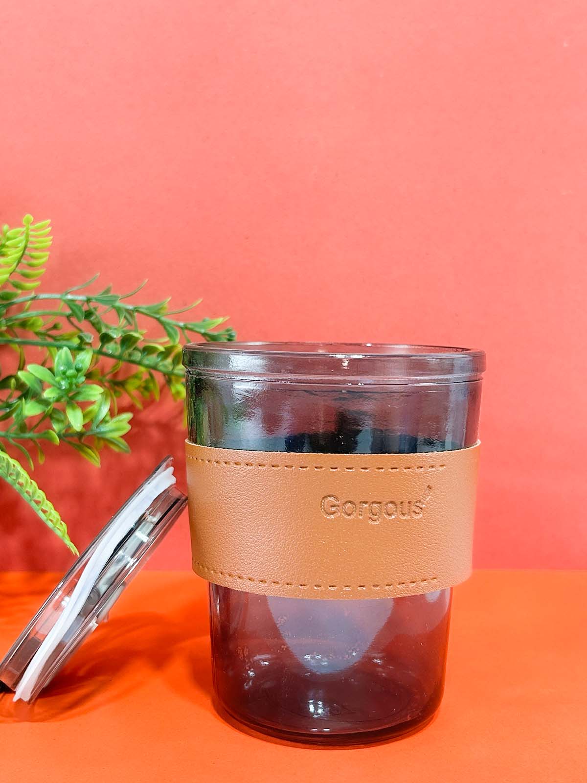 Slub Glass Tumbler / Glass Coffee Mug 380ML