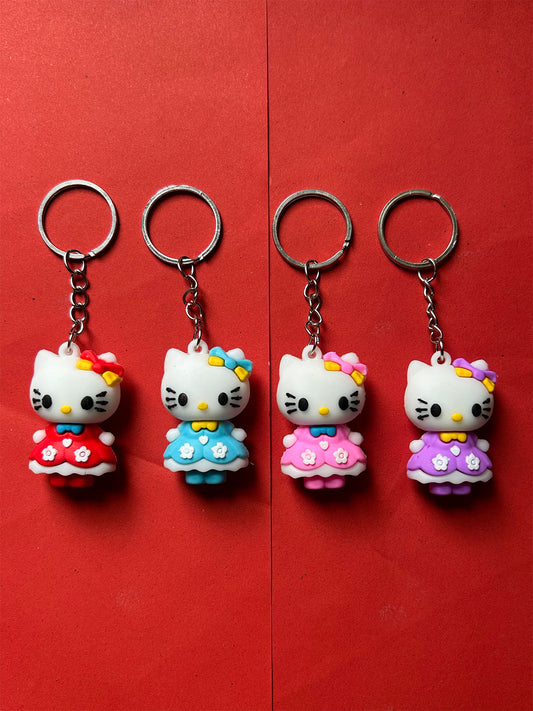 KC27 Pack of 4 Hello Kitty Key Chain Multicolor