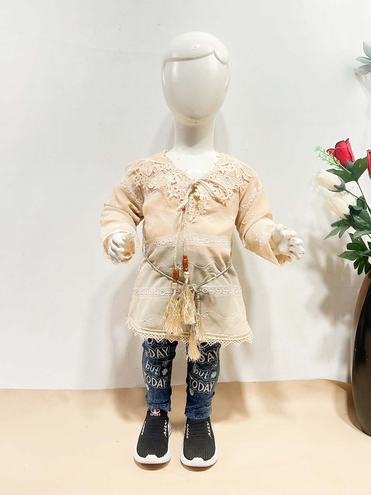 1Yr - 7Yrs Beige Suit For Girls TG GS455