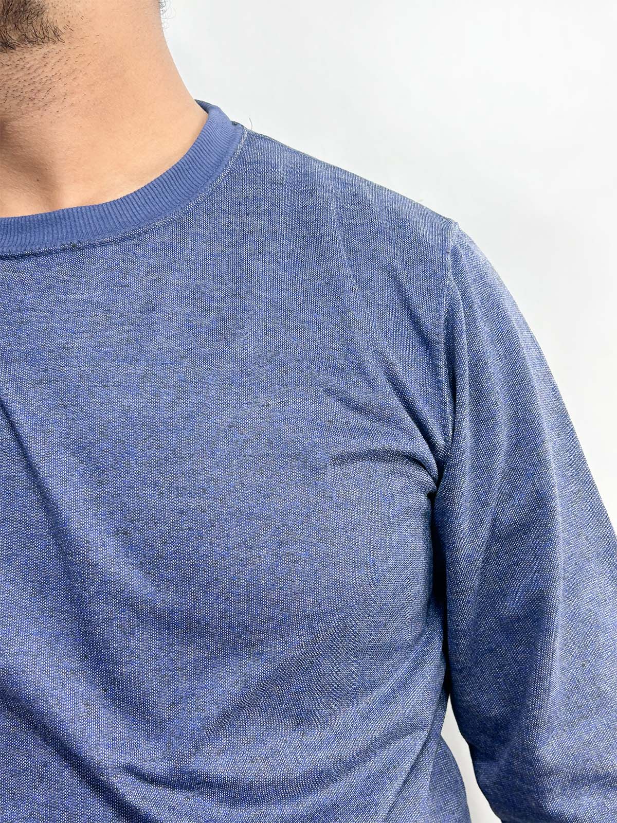 Dark Blue Full Sleeve T-Shirt For Men MTS406