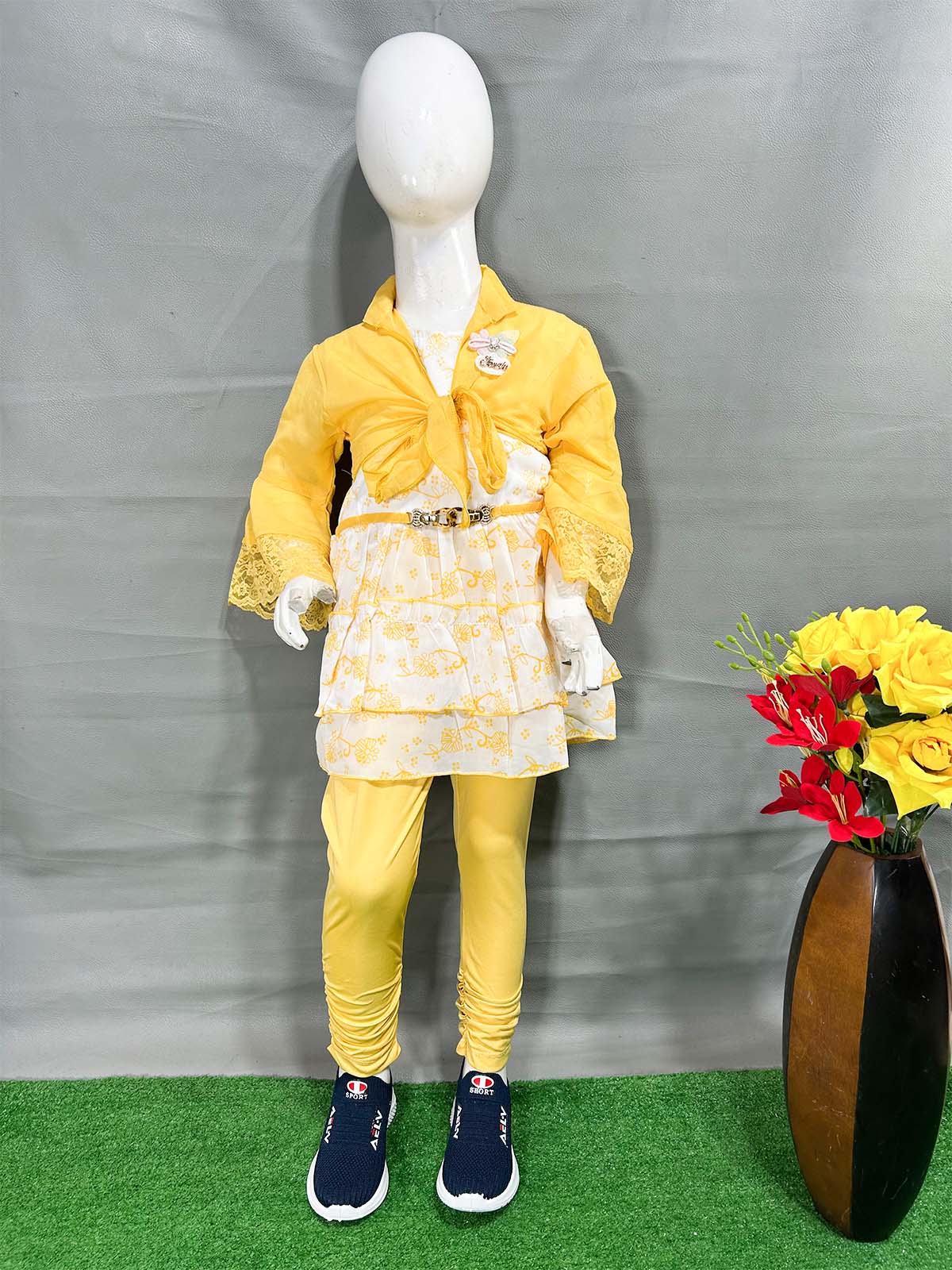 5Yr - 8Yrs Yellow Suit For Girls WG GS363