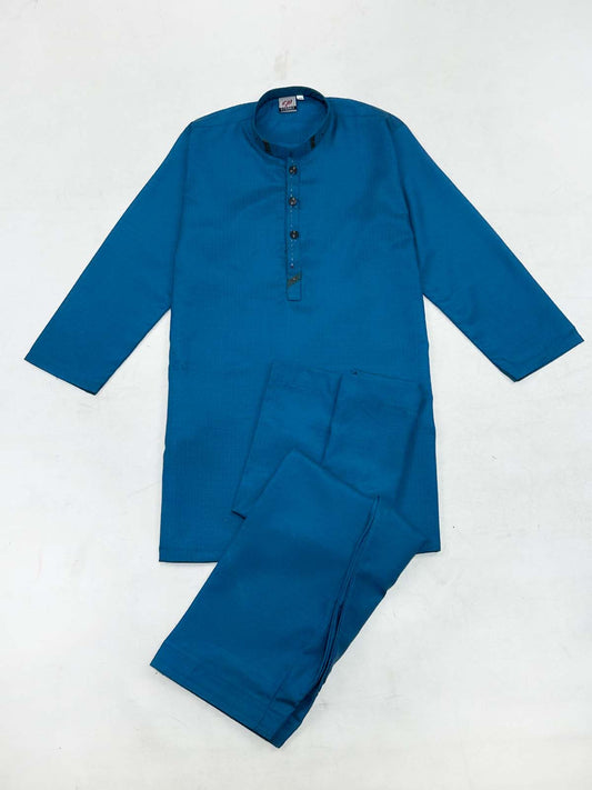 5Yrs - 14Yrs Blue Kameez Shalwar Suit For Boys AM BKS192