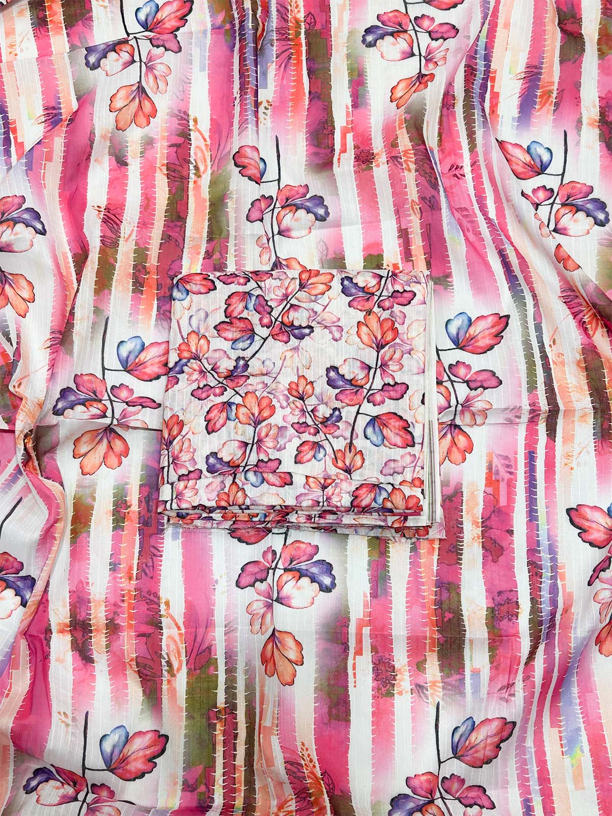 3Pcs Unstitched Digital Lawn Suit For Women WU216