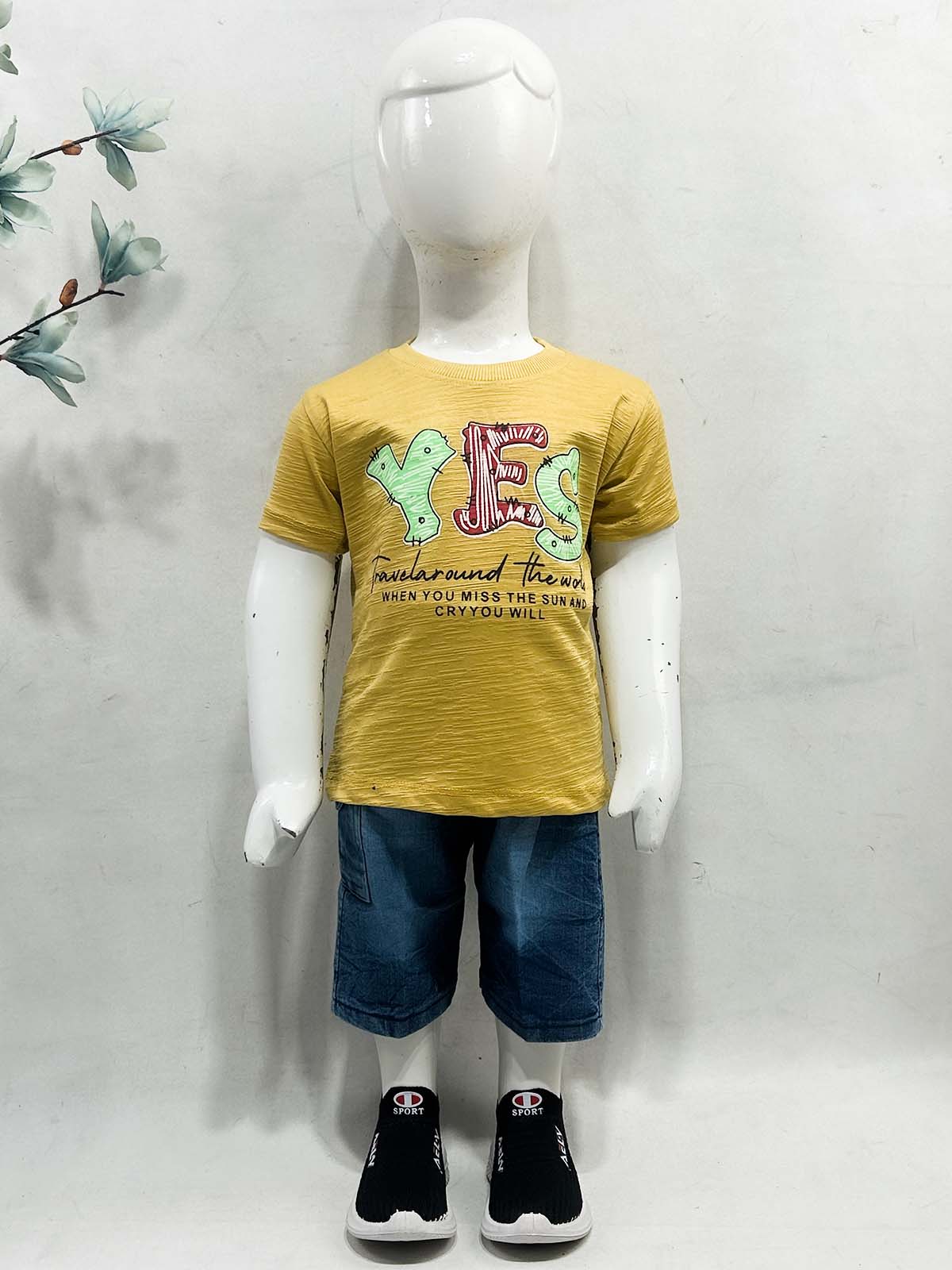 1Yr - 4Yrs Yes Mustard Suit For Kids RZ BS737