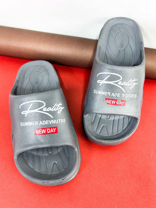 4Yrs - 13Yrs Grey Casual Soft Slippers for Kids KS35