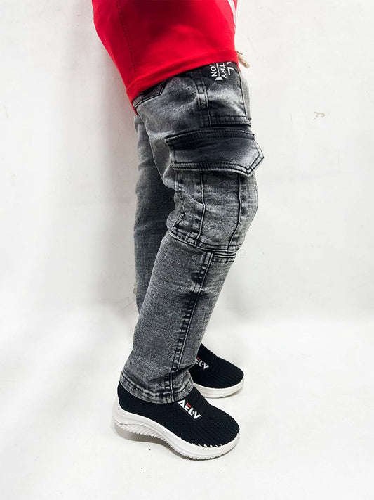 5Yrs - 16Yrs Dark Grey Denim Jeans For Boys BJ39
