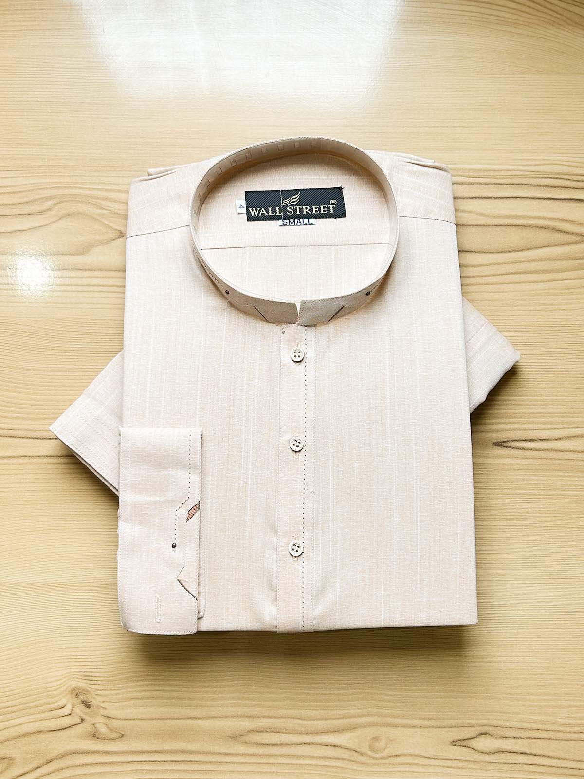 964A-4 MSK480 Light Peach Stitched Suit Sherwani Collar Kameez Shalwar For Men