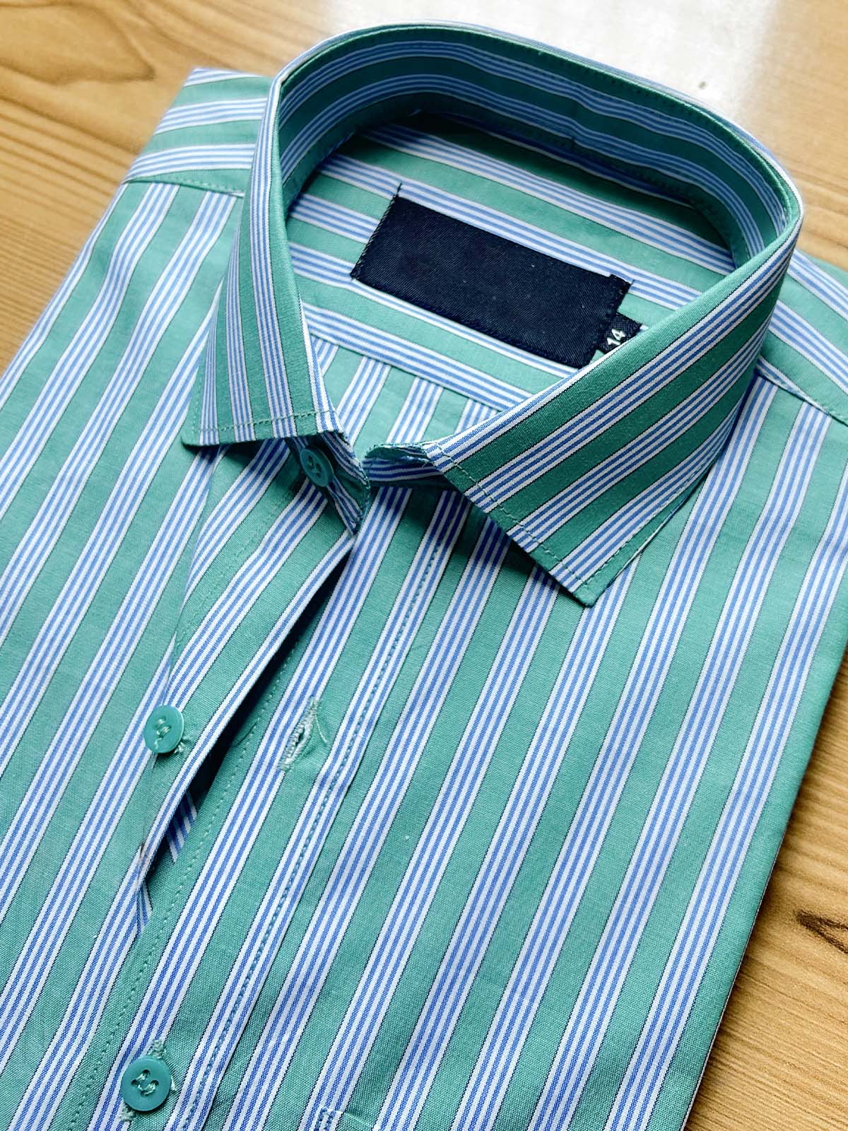 Green Lines Formal Dress Shirt For Men MFS560