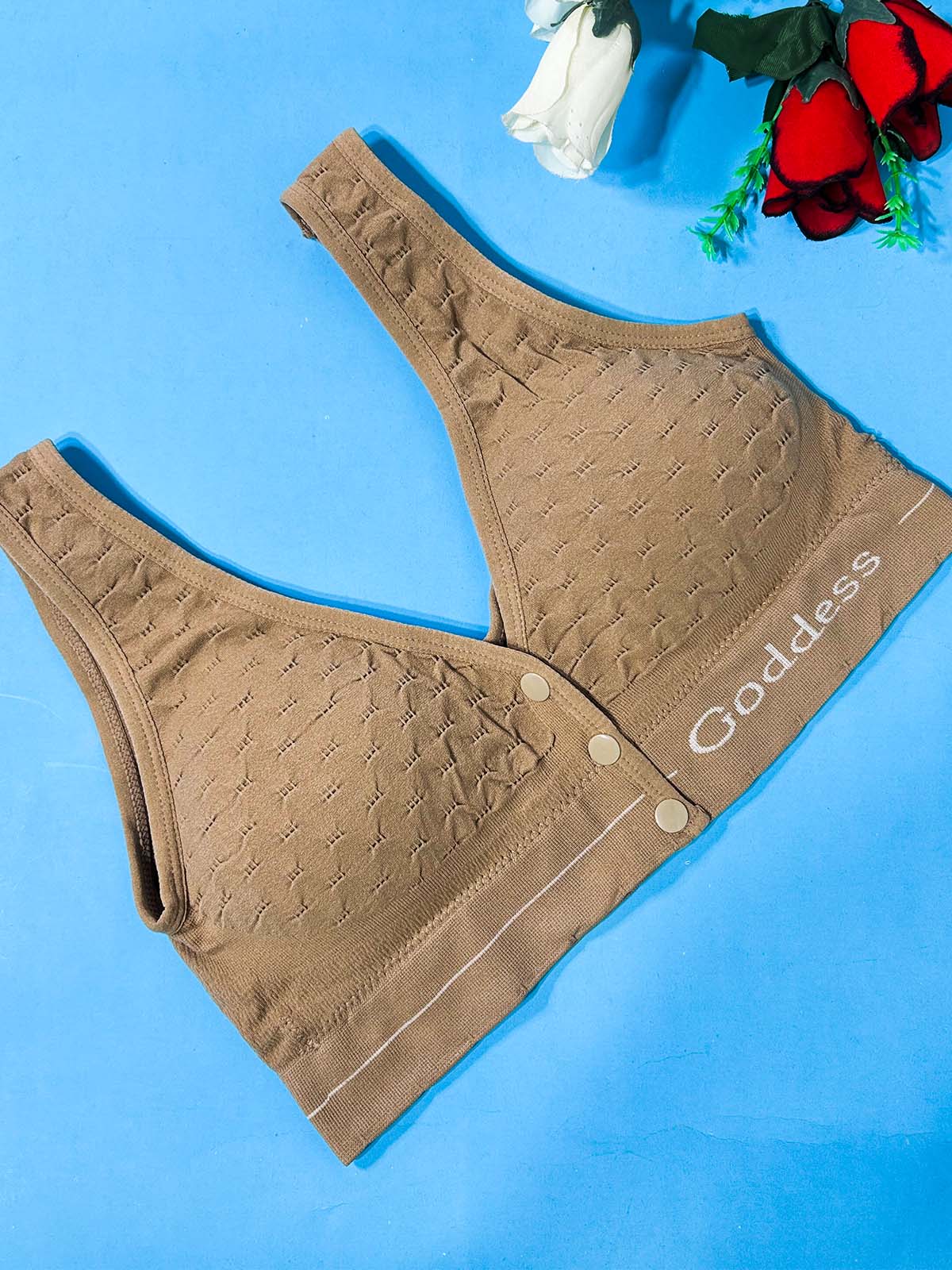 Seamless Brown Padded Bra For Women LB79