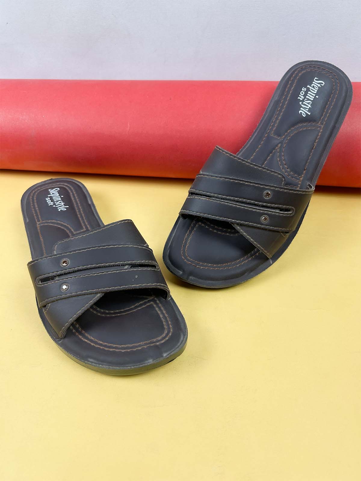 Brown Casual Slipper for Women WS60