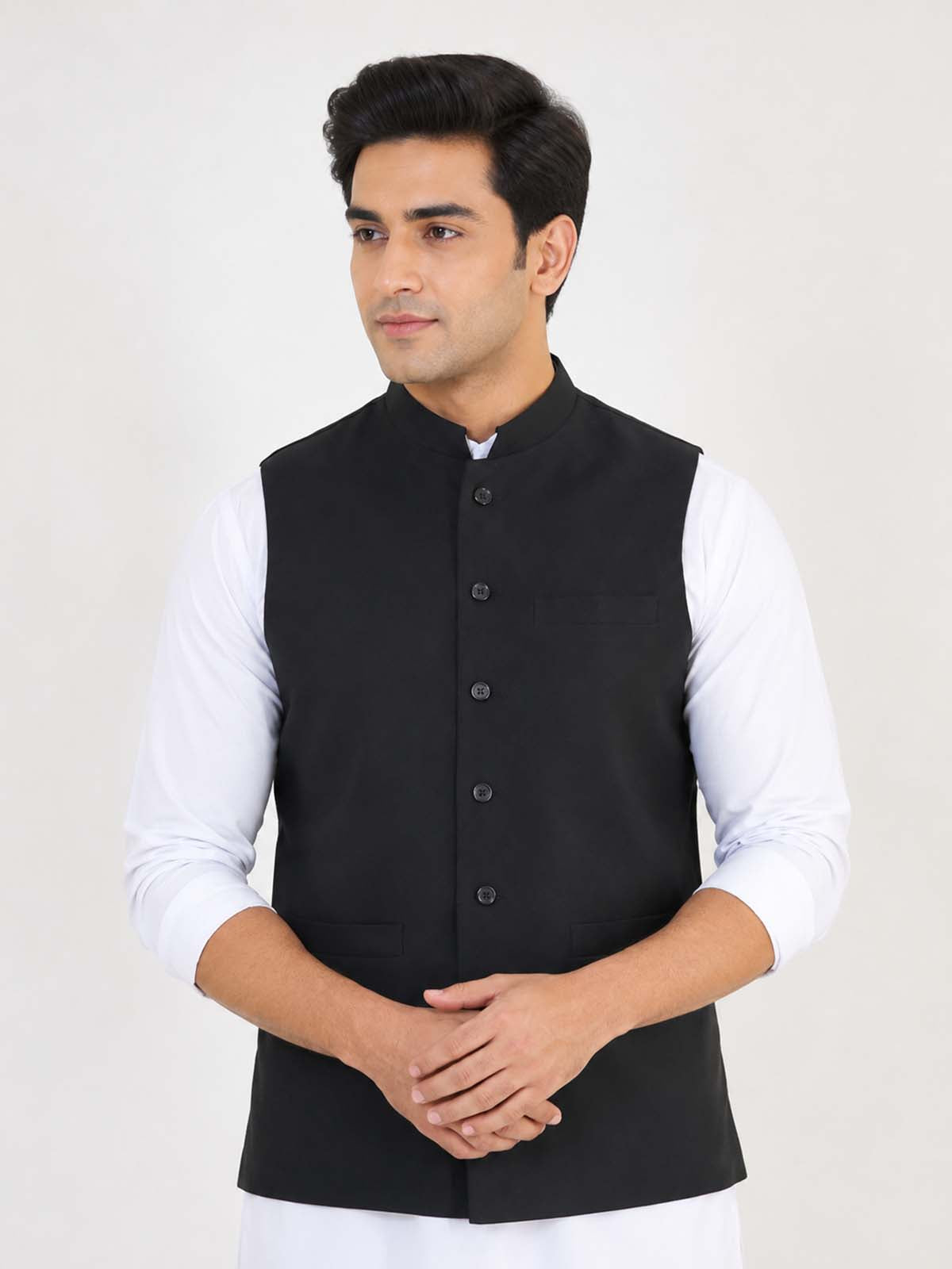 Black Waistcoat for Men MW08