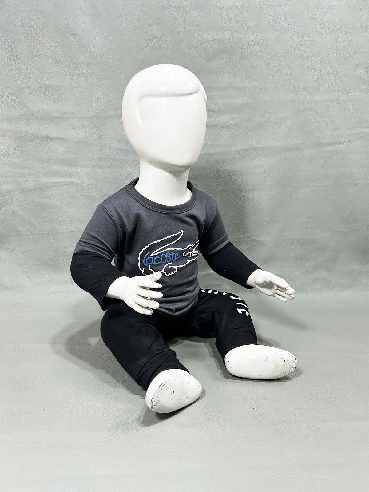 3Mth - 9Mth Caco Grey Baba Suit For Newborns NBS686