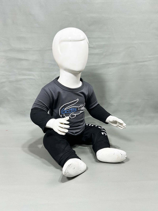 3Mth - 9Mth Caco Grey Baba Suit For Newborns NBS686