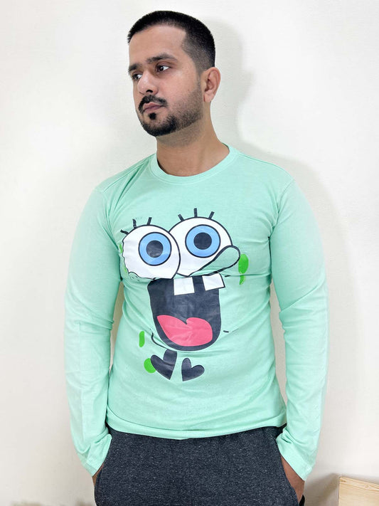 Green Full Sleeve T-Shirt For Men MTS396