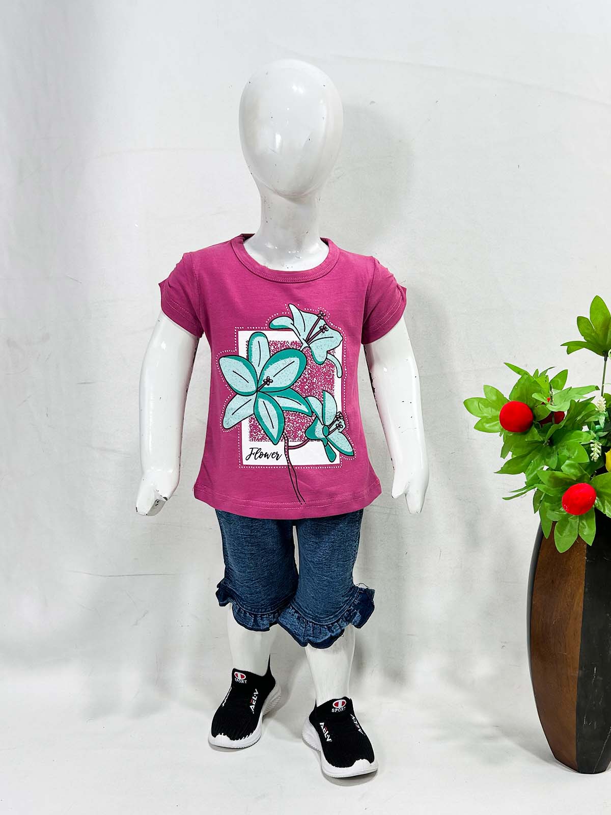 1Yr - 4Yrs Lilies Voilet Suit For Girls SK GS411