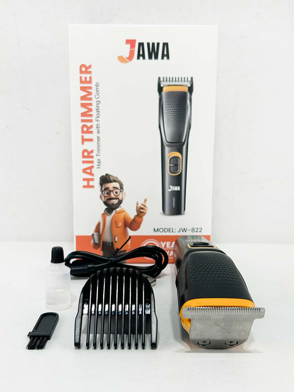 JW-822 Hair Trimmer With Floating Comb