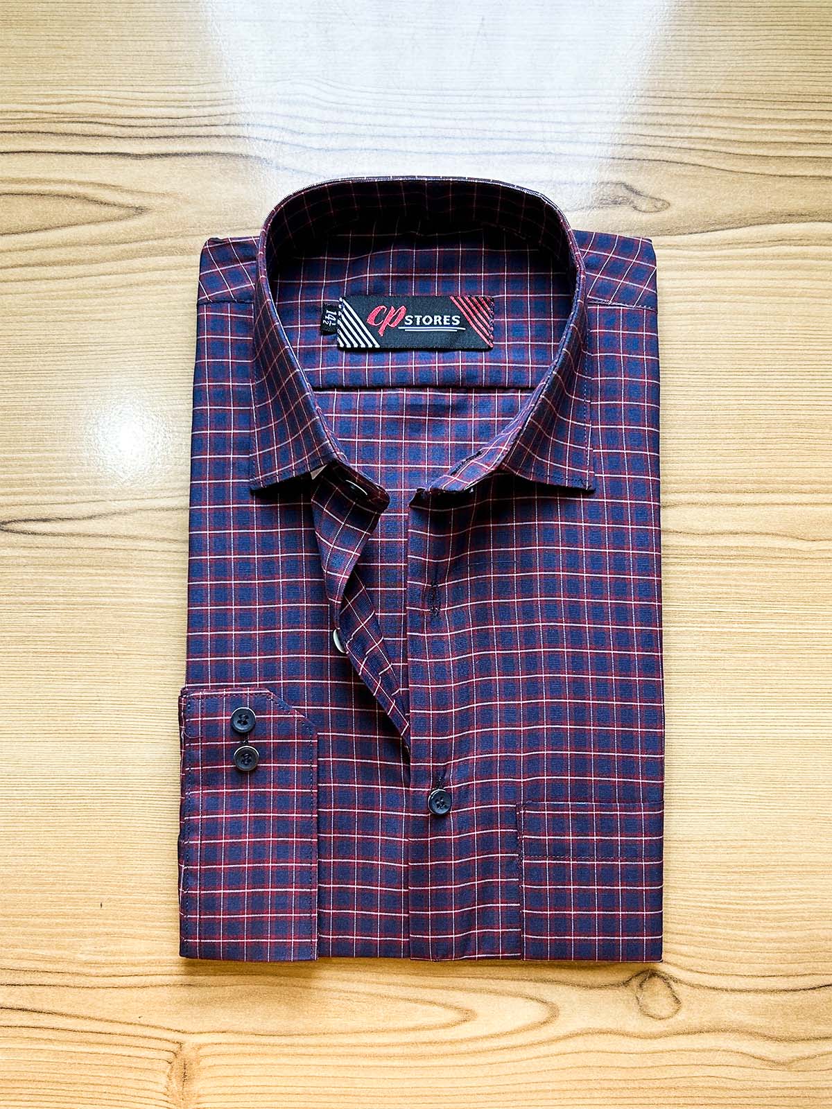 Purple Box Formal Dress Shirt For Men MFS457
