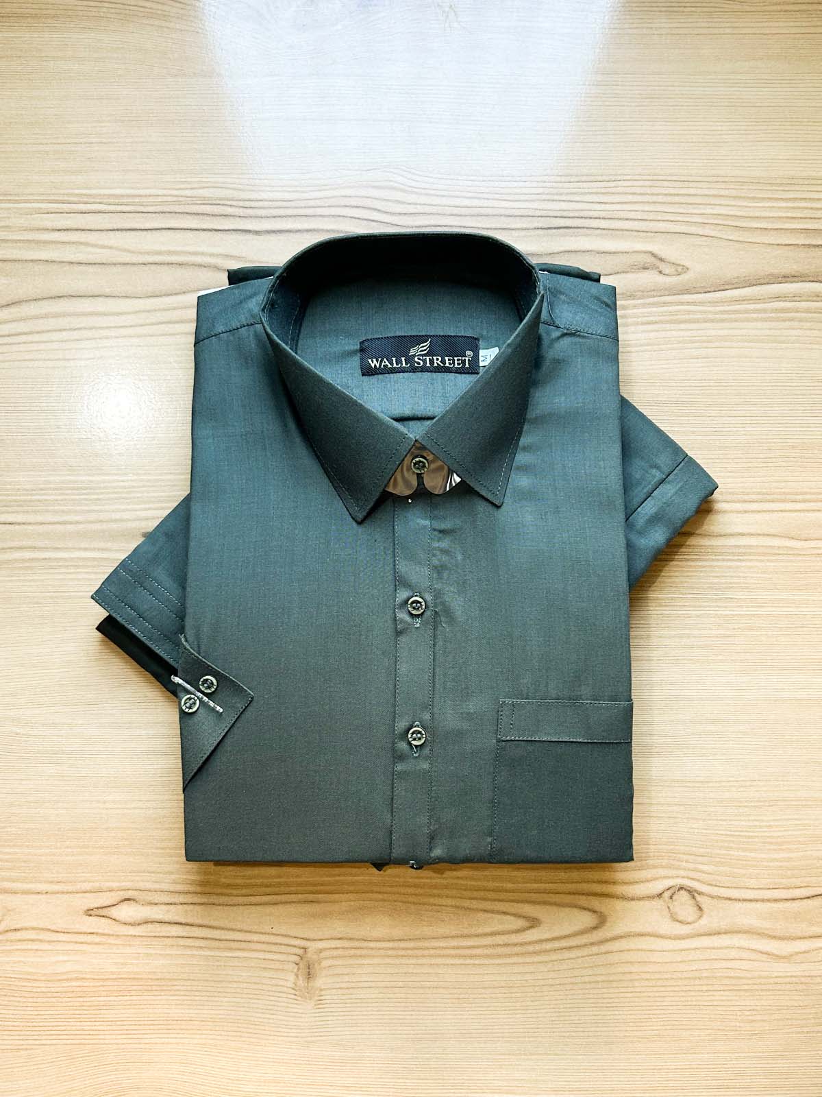 952-4 Green Stitched Suit Shirt Collar Kameez Shalwar For Men MSK418