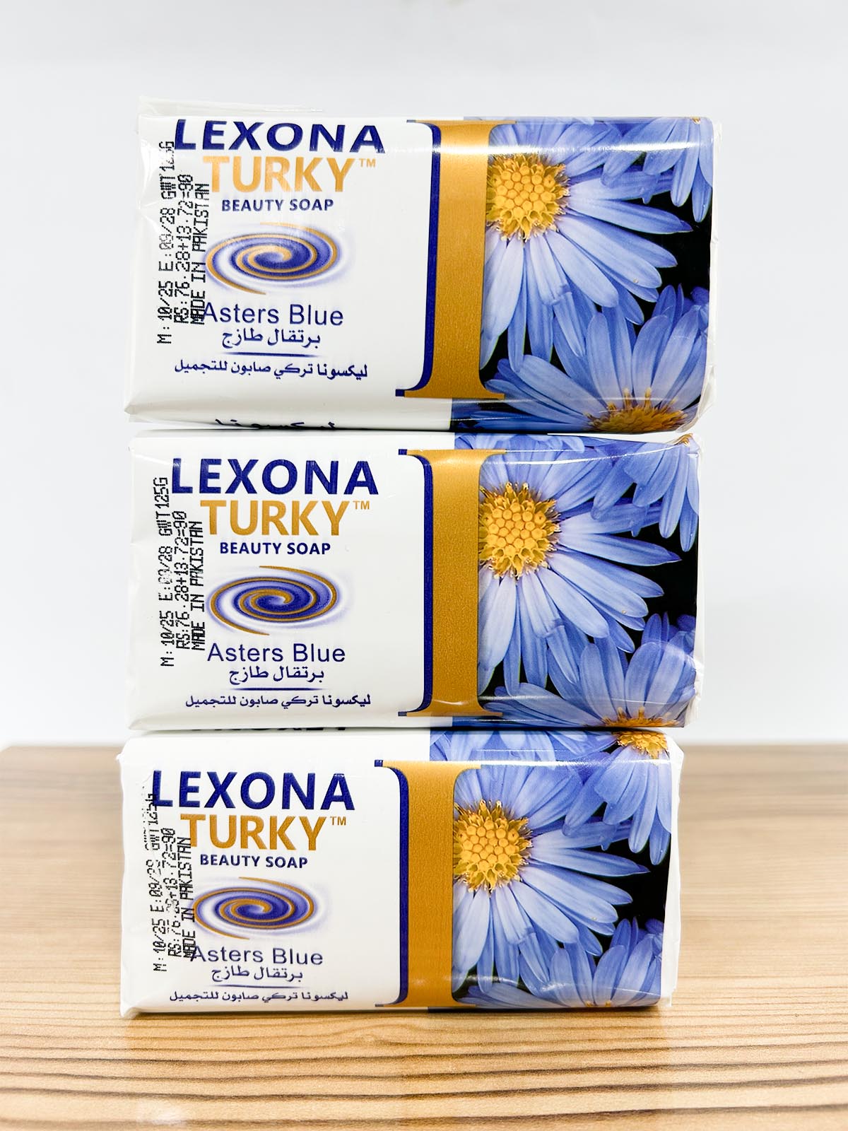 Pack of 3 Lexona Turky Asters Blue Beauty Soap