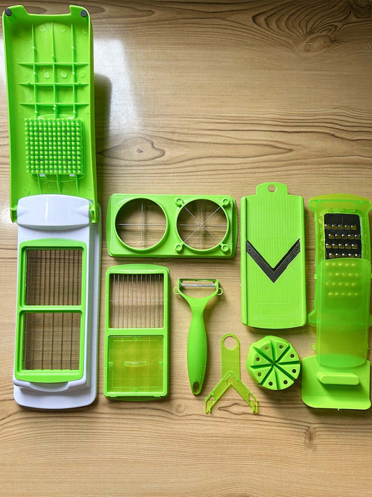 Multifunctional One Step Precision Slicer, Grater, Chopper, Peeler & Cutter Set