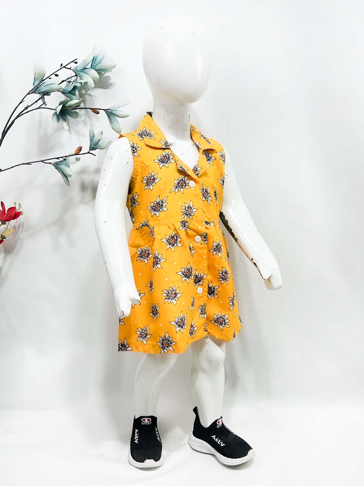 1Yr - 9Yrs Orange Frock For Girls NG GF52