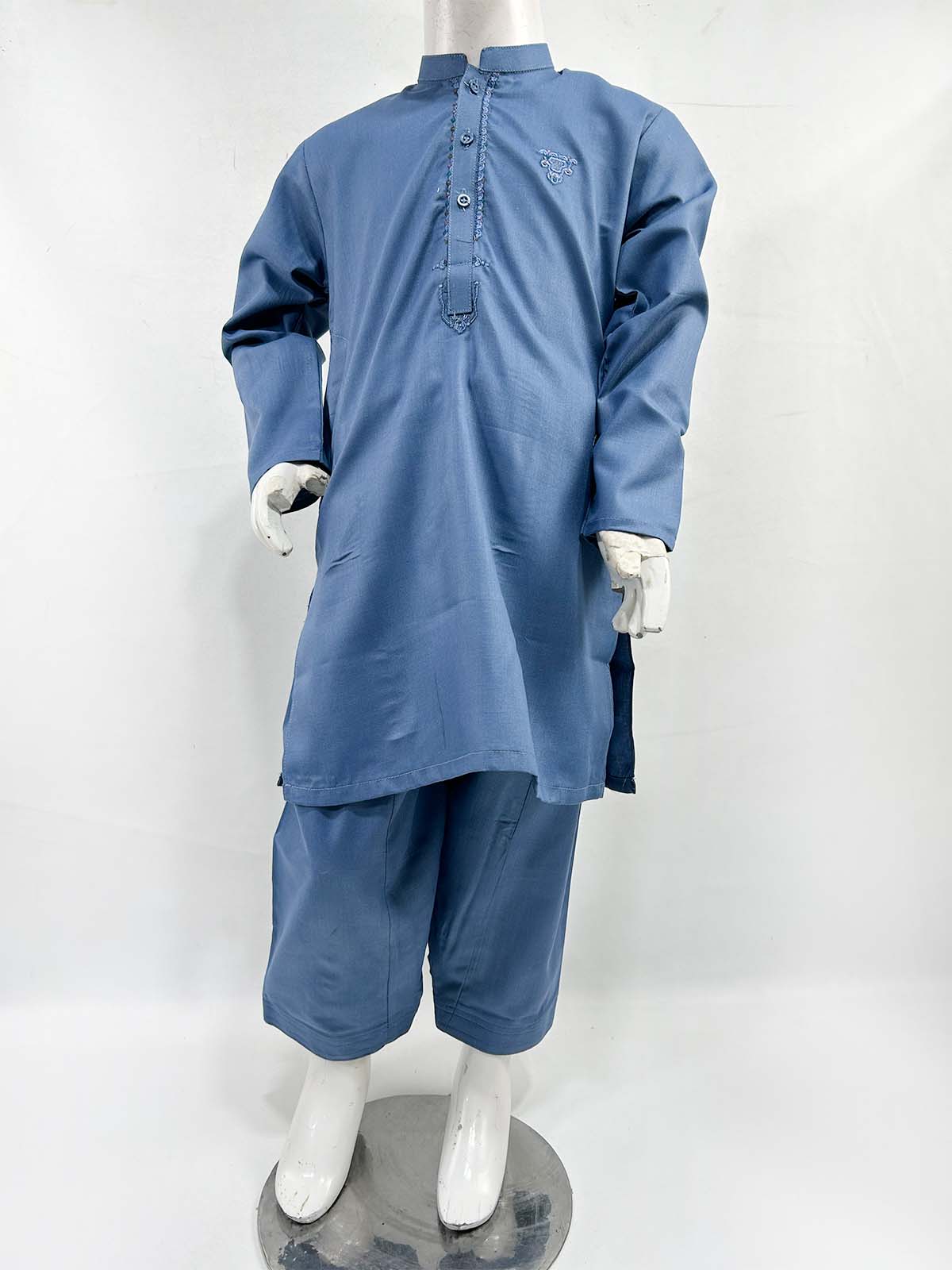 2Yrs - 17Yrs Blue Kameez Shalwar Suit For Boys AM BKS167