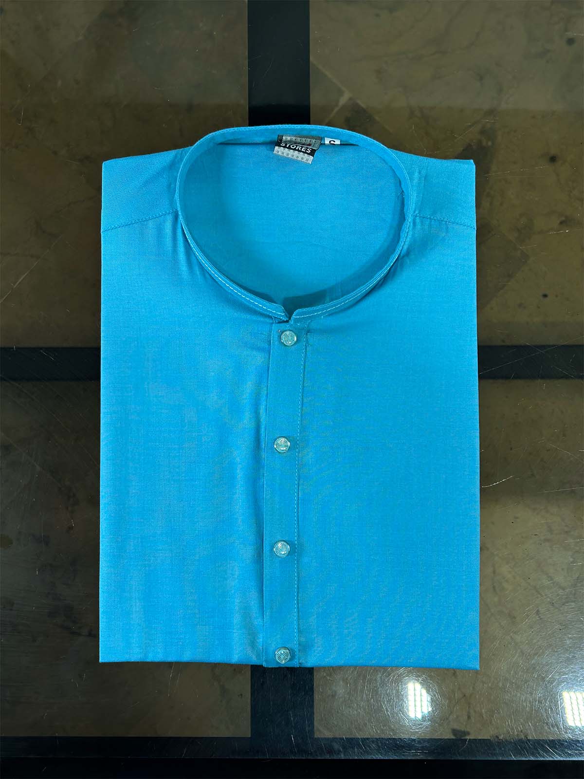 Turquoise Plain Kurta for Men MK24